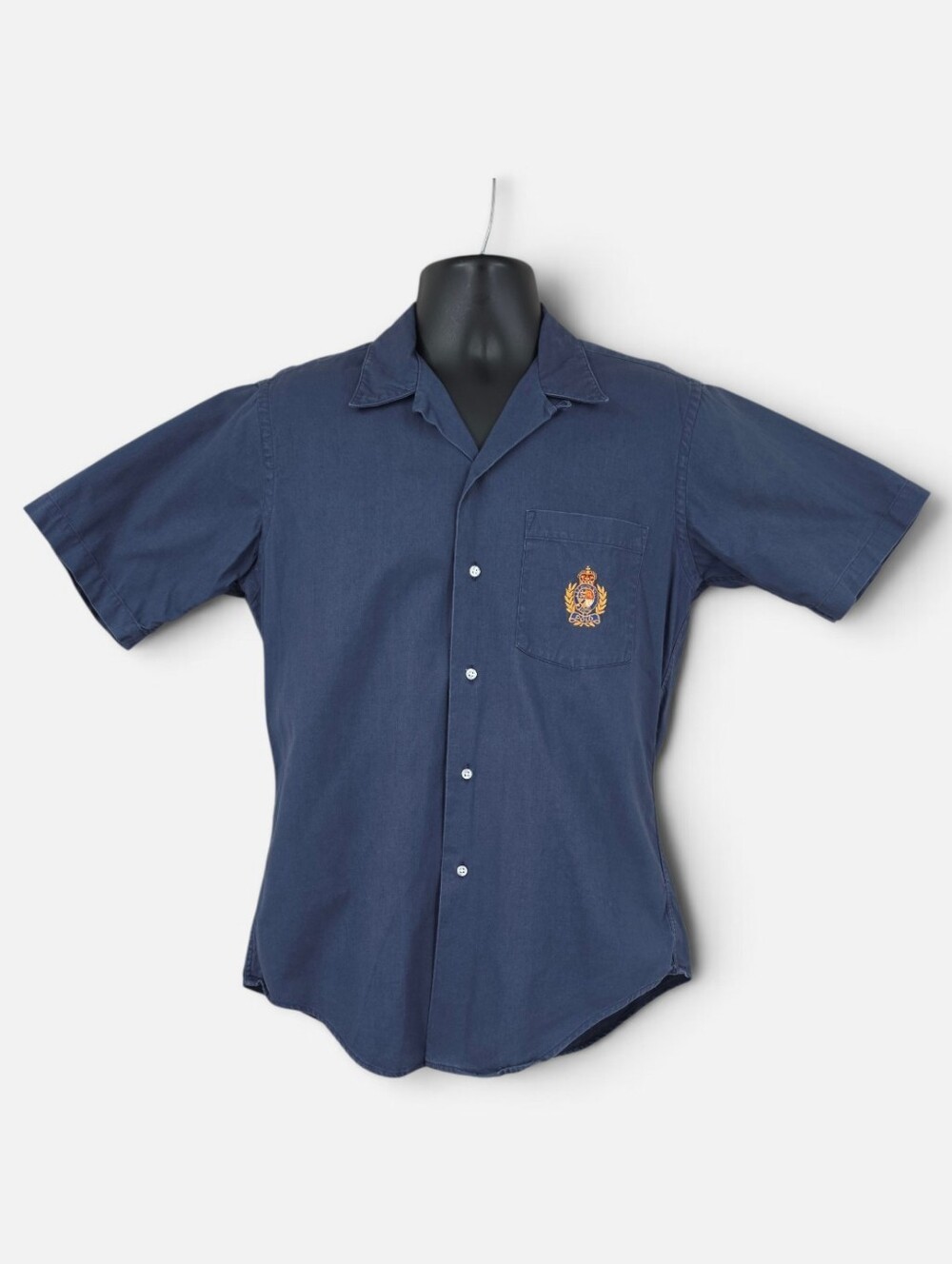 80s Polo Ralph Lauren Button Up Camp Collar Shirt Embroidered Crest Pocket